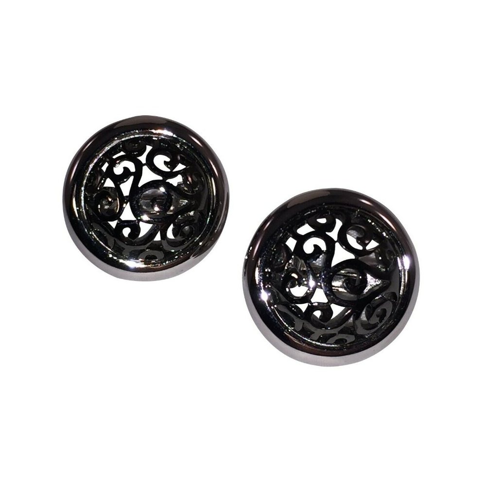Givenchy Two Tone Scrollwork Earrings - image 1